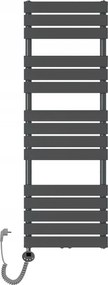 Fürdőszobai radiátor dekoratív elektromos létra 1500x500 600W antracit