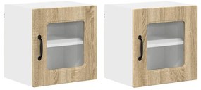 Fali konyhaszekrény 2 pcs Sonoma tölgy 40 x 31 x 40 cm Faanyag