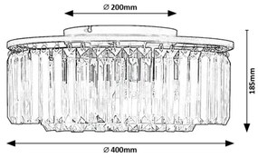 Rabalux 71093 - Mennyezeti lámpatest ELOISA 3xE27/25W/230V