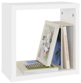 4 db fehér fali kockapolc 30 x 15 x 30 cm