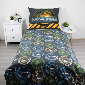 Egyszemélyes pamut gyerek ágyneműhuzat 140x200 cm Jurassic World "T-Rex" – Jerry Fabrics