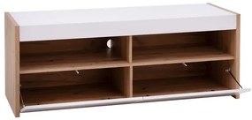 TV asztal/szekrény Gubi 01 (artisan tölgy + fényes fehér). 1048398