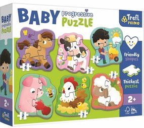 Trefl Baby Farm puzzle, 6az1-ben (2-6 darab)