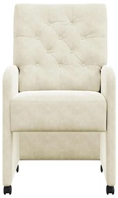 Kerekes Étkező Székek 2 pcs Krém 58 x 67 x 97 cm Bársony