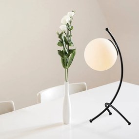 Fekete-fehér asztali lámpa üveg búrával (magasság 43 cm) Yay – Opviq lights