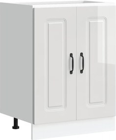 vidaXL Mosogató aljzat szekrény Kalmar magasfényű fehér 60x46x81,5 cm