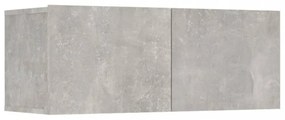 4 db betonszürke szerelt fa fali TV-szekrény 80 x 30 x 30 cm