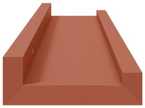 vidaXL Falpolc polcokkal tárolóval 2 pcs Piros 40 x 9 x 3 cm Faanyag