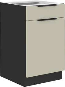 Alsó szekrény, kasmír/fekete, ARAKA 50 D 1F 1S BB