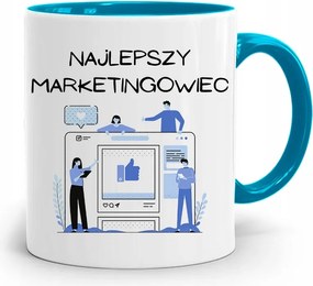 Marketingeseknek Marketing Bögre Kék Ajándék fényképes nyomtatással