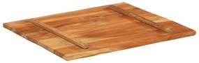 négyszögű tömör újrahasznosított fa asztallap 70x80 cm 25-27 mm