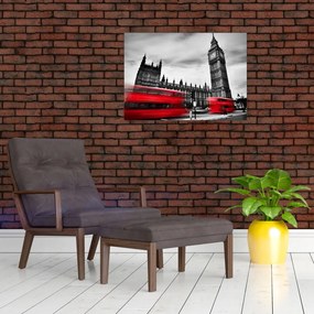 Kép - a Parlament londoni házai (üvegen) (70x50 cm)