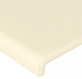 krémszínű műbőr fejtámla 90x5x78/88 cm