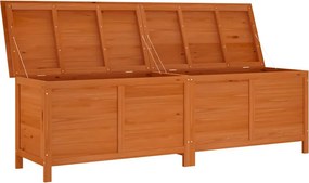 vidaXL barna tömör fenyőfa kerti tárolóláda 198,5 x 50 x 56,5 cm