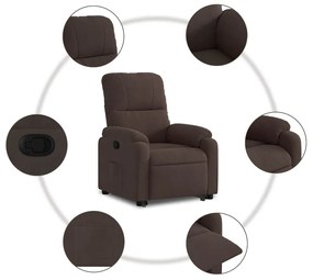 barna mikroszálas szövet felállást segítő dönthető fotel