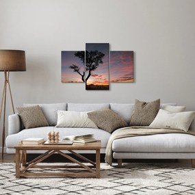 Kép - Fa és vöröses árnyalatok (90x60 cm)