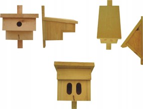 Fából készült Madárfészek Kerti Madárházak Szett 3 HMPe