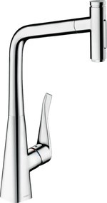 Hansgrohe Metris Select M71, konyhai csaptelep 320, kihúzható spray, 2jet, sBox, króm, HAN-73816000