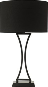 Dar Lighting glamour modern asztali lámpa oporto matt fekete daropo4122