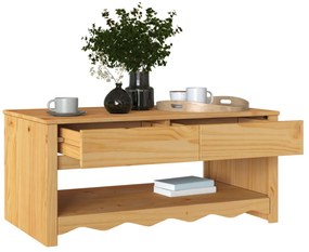 Kávézóasztal &quot;DRAMMEN&quot; 99x55x45 cm Tömör fenyő