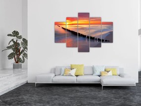 Kép - Naplemente, Balti tenger, Lengyelország (150x105 cm)
