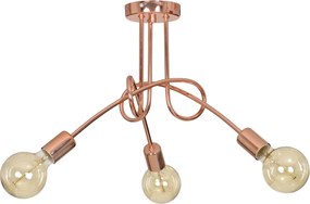 Edison Loft modern függőlámpa réz 3x60W