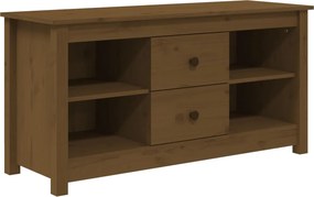 vidaXL mézbarna tömör fenyőfa TV-szekrény 103 x 36,5 x 52 cm