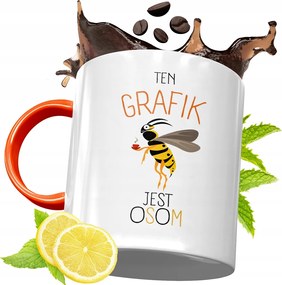 Narancssárga Bögre Grafikusoknak Tökéletes Ajándék fényképes nyomtatással