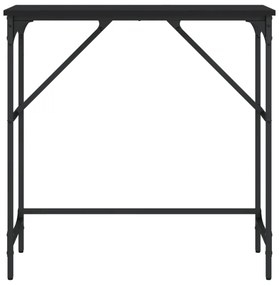 fekete szerelt fa tálalóasztal 75x32x75 cm