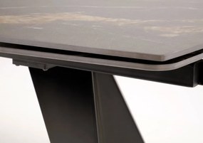 Armani bővíthető étkezőasztal fekete 165-241cm