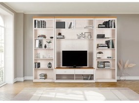 Fehér borovi fenyő nappali bútor szett 288x223 cm Anita – Støraa