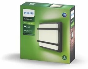 Philips 17394/93/P3 Petronia kültéri LED fali  lámpa19 cm, antracit