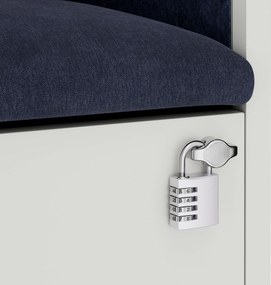 Sally 600mm korpus Biały - siedzisko Granatowy