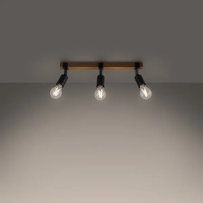 Sollux SL.1297 - Spotlámpa ZUCA 3xE27/15W/230V fekete