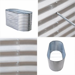 Furnigo Emelt ágyás 160x80x78 cm - ezüst