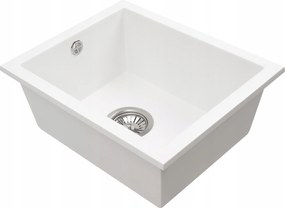 Gránit mosogató konyhai mosogató Junit 38 függesztett pult alatti fehér