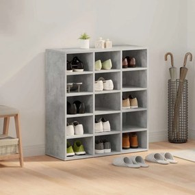 Cipősszekrény Beton szürke 77.5 x 30 x 83.5 cm Faanyag