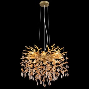 Globo 64138H1G - Kábeles csillár QUEENA 8xE14/40W/230V arany