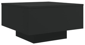 fekete szerelt fa dohányzóasztal 55 x 55 x 31 cm