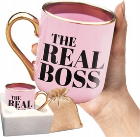 The Real Boss Nyomott Mintás Bögre Tökéletes Ajándék A Feleség Barátnőjének