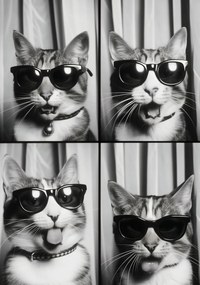 Poszter 70x100cm Macska kacérság