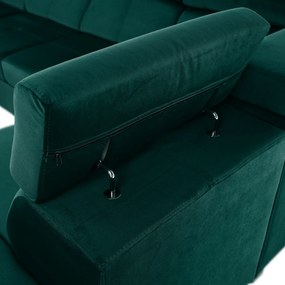 Ülőgarnitúra, smaragd, balos, LAMORA U