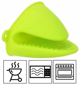 Szilikon csúszásgátló edényfogó - zöld