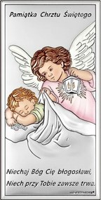 Gravírozás Ajándék Kép Őrangyal Ezüst Kép Ajándék Keresztelő