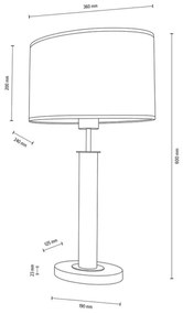 Spot-Light 7017400211524 - MERCEDES asztali lámpa 1xE27/40W/230V, tölgy