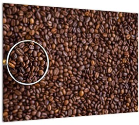 Kép - kávé szemek (üvegen) (70x50 cm)