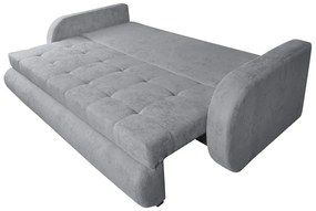 Siena Kihúzható kanapé, 230x97x78 cm, tárolóládával, szürke