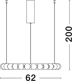 Függeszték Fehér PERLA NOVA LUCE 9695230