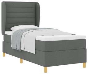 Boxspring Ágy Matrac Esernyő Szürke 90x200 cm Szövet