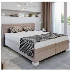 WINDSOR kárpitozott ágy, matrac nélkül, 180 x 200 cm, bézs